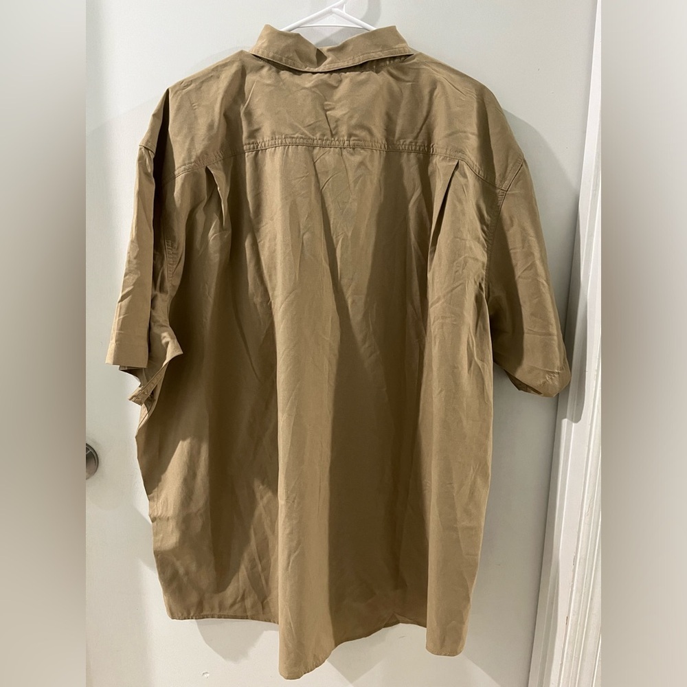 Carhartt Short-Sleeve Button-Up Shirt, tan, size 3XL - Picture 5 of 6